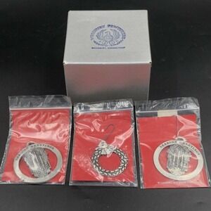 3 Woodbury Pewter Christmas Ornaments